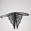 Кружевные стринги с открытой промежностью и бантиком - Сексуальные трусики Т-образной формы больших размеров
