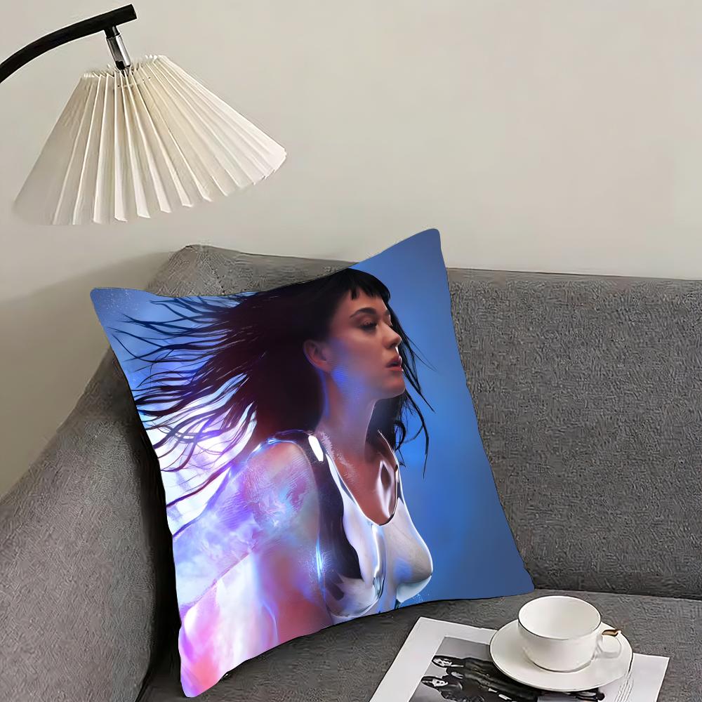 Singer K-Katy P-Perry 1432 Hot Album Cushion Cover Reversible Plush Pillow Cover – For car, sofa, bedroom, perfect as a gift.