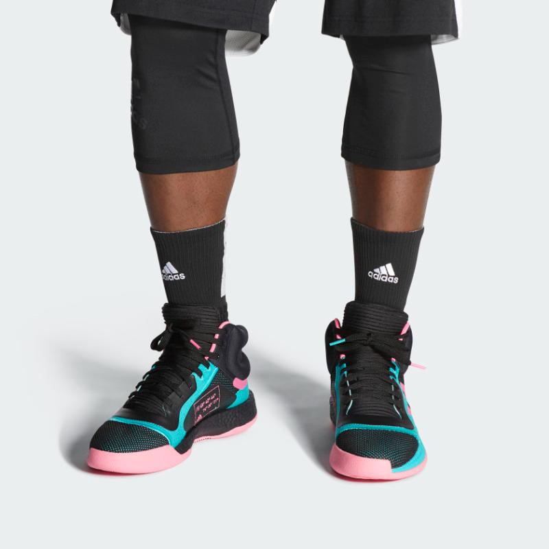 adidas Кроссовки Marquee Boost 'Black Shock Pink Aqua' EH2373