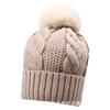 Fashion new autumn and winter knitted hat European and American outdoor warm plush ball wool hat