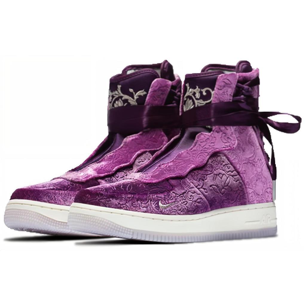 Nike Кроссовки Air Force 1 Rebel XX Qipao Wrap Support High Top Женские кроссовки Фиолетовый CD7325-510