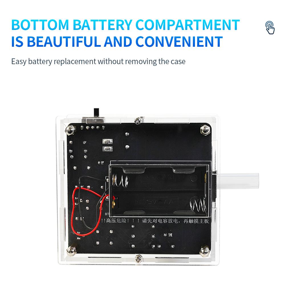 DC 3V Высоковольтная электромагнитная пушка DIY Kit Улучшенная печатная плата Сварка Упражнение Электронные части для экспериментов с корпусом