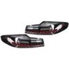 GTS OLED Style LED Tail Lights Dynamic Turn Signal Fit For 5 Series G30 M5 F90 Pre‑Facelift 2017 to 2020 Black Red