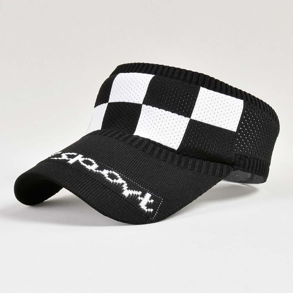 Summer Knitted Hat Sun Visor Letter Hollow Beach Cap Sun Hat Baseball Cap Empty Top Hat Sun Cap