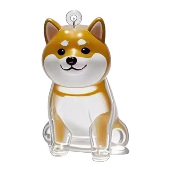 Dog Hair Collector Keychain Memorial Storage Keychain Dog Shape Charm Box Transparent Pet Fur