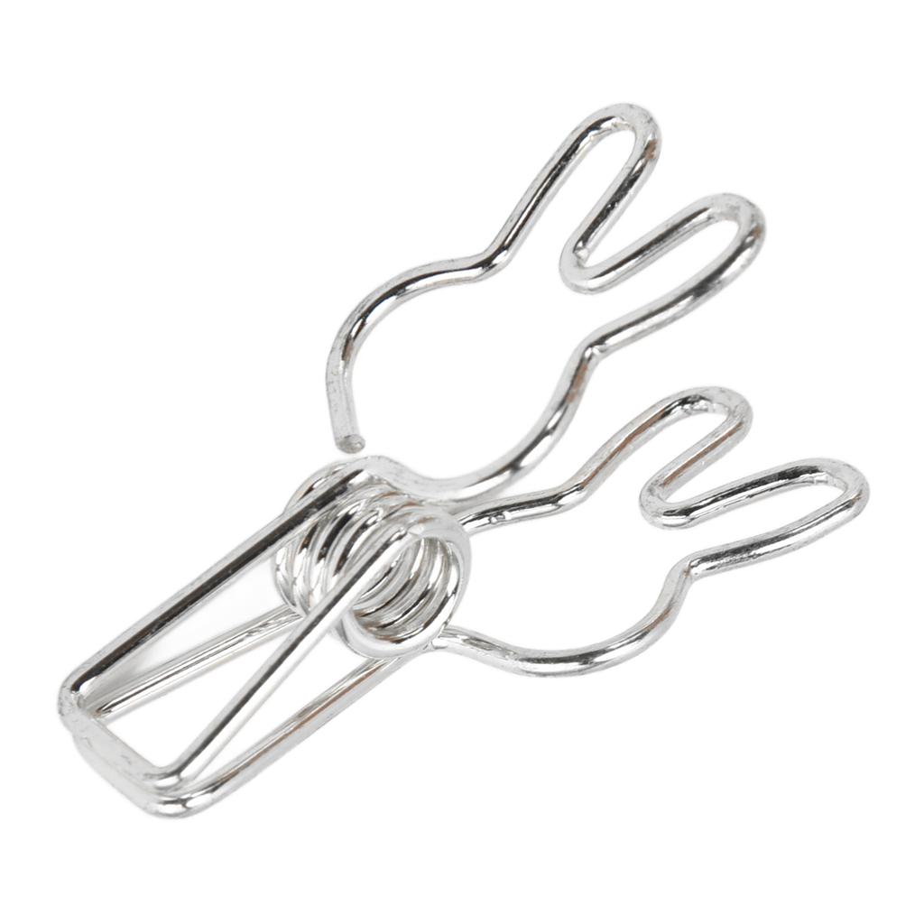 20 шт. Зажимы Многоцелевые Многофункциональные Гальваническое покрытие Полые Металлические Папки Сильный Пружинный ЗажимСеребристый