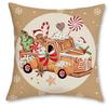 Christmas Pillowcase Cartoon Cookies Little Man Snowflake Christmas Tree Home Sofa Pillowcase