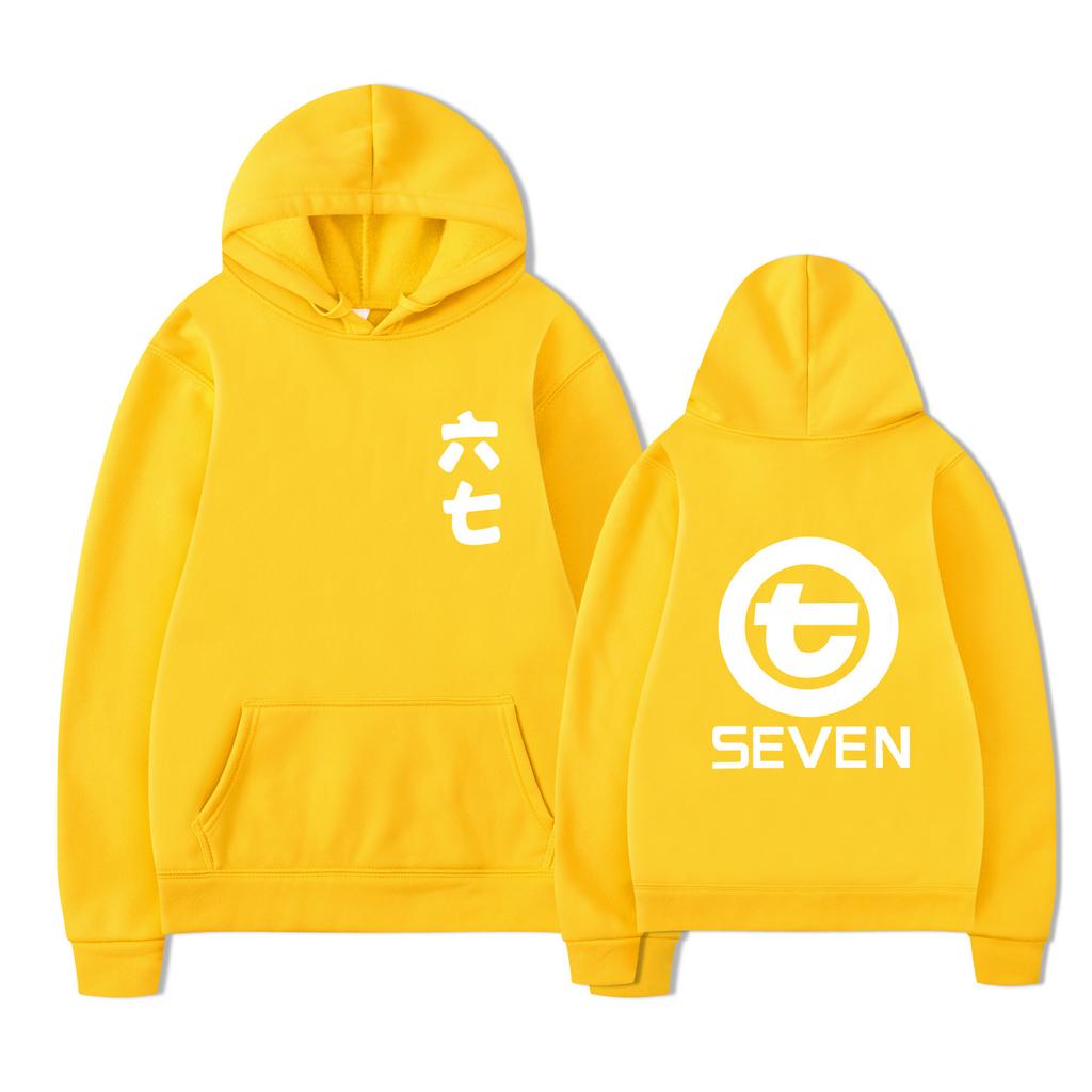 Wu Liuqi Number Hoodie Men's and Women's Harajuku Pullover Street Wear Unisex Autumn Winter Plushed Tops Oversize Sweater