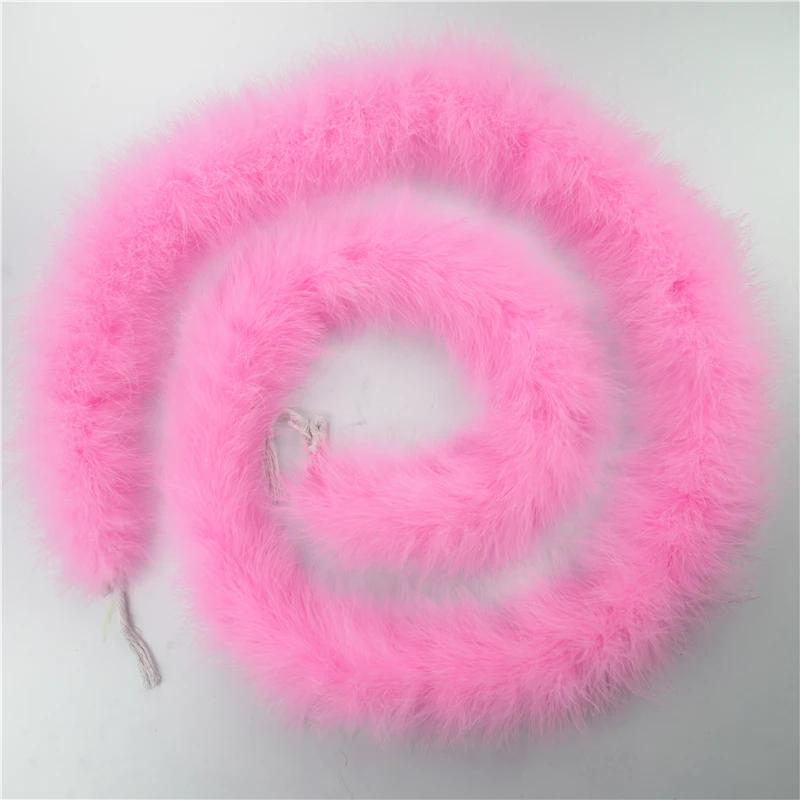 2Meters Turkey Feathers Boa Thick 50Grams Feather for Crafts Needlework Fringe Trim Boas Strip Carnival Wedding Decoration Decor