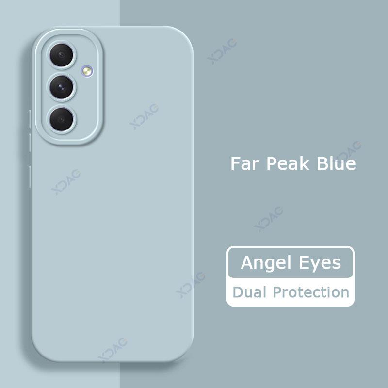 Роскошные квадратные жидкие силиконовые чехлы Angel Eyes для Samsung Galaxy A55 5G 360 защитный мягкий чехол для мобильного телефона SamsungA55 Coque