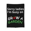 Game Thumb a Green Garden Grow Grow a Garden Knitted Blankets Velvet Lightweight Thin Throw Blanket for Airplane Travel Bed Rug