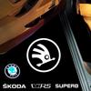 Для SKODA VRS Superb 2 MK2 Superb 3 2009-2018 2010 2012 2015 2017 Светодиодные проекторы на двери автомобиля, лампы подсветки, аксессуары