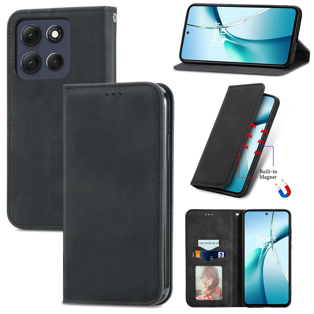 For Motorola Moto G86 5G Leather Case with Card Holder Magnetic Absorption Phone Cover