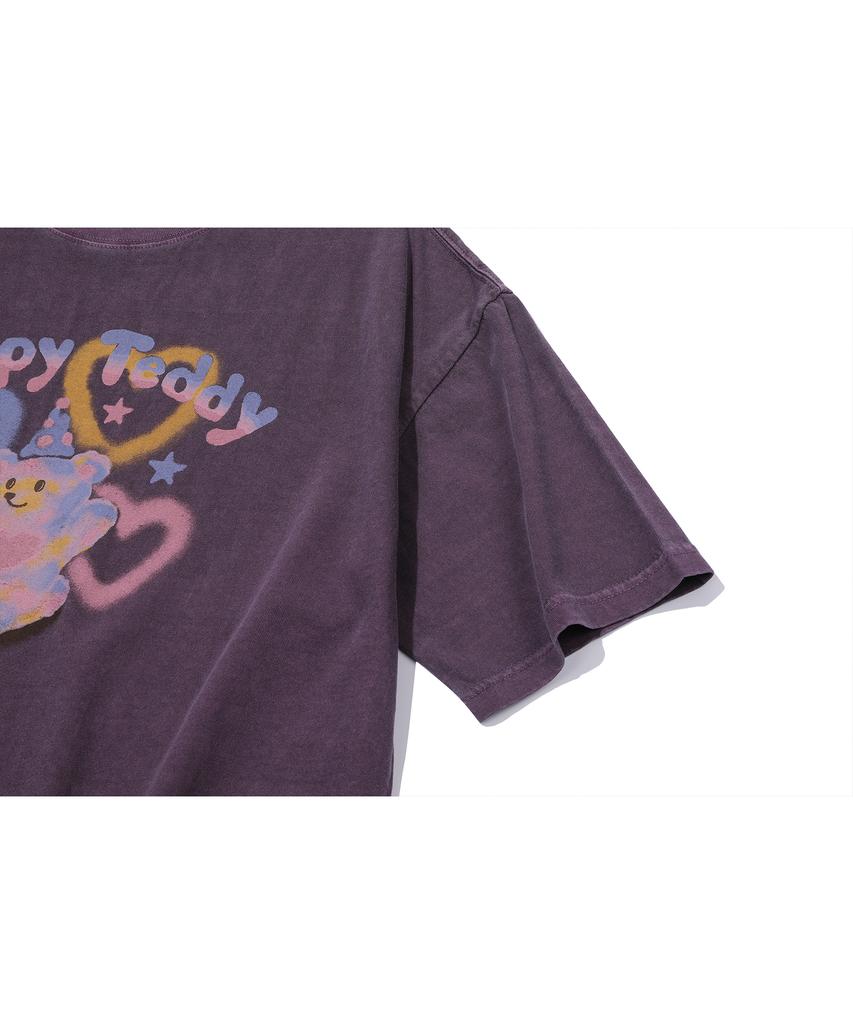 CPGN STUDIO Blush Teddy Pigment Short Sleeve Tee Ash Purple