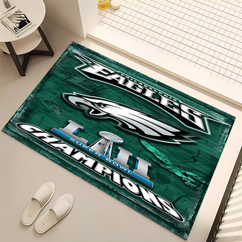 1pc Philadelphia Eagles logo Print Area Rug - Soft, Washable Non-Slip Indoor Mat, Living Room, Home Office Decorative Rug,Office Decorative