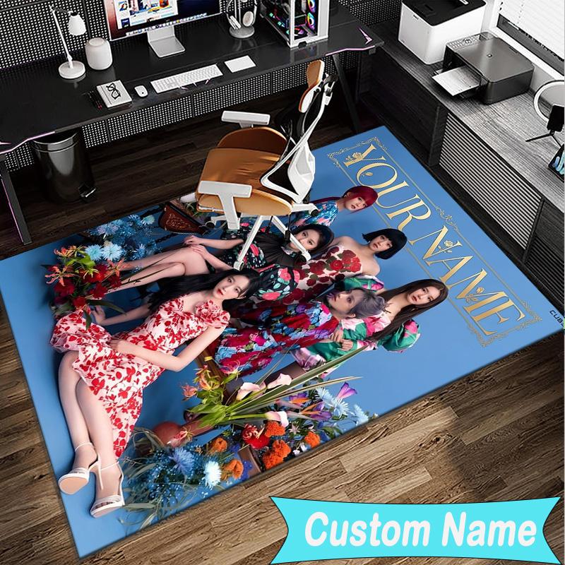 Custom Name Rug Kpop idle Area Rug Suitable for Indoor And Outdoor,Carpets for Homes, Offices,Living Rooms,Home Decor,Christmas Gift