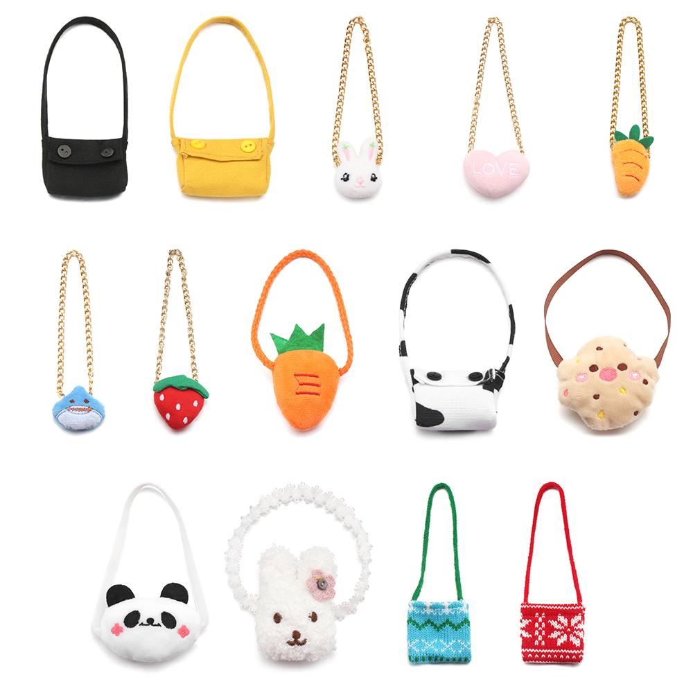 Dressing Game Plush Handbag 20CM Doll Bags Dolls Accessories Miniature Messenger Bag Cartoon Animal