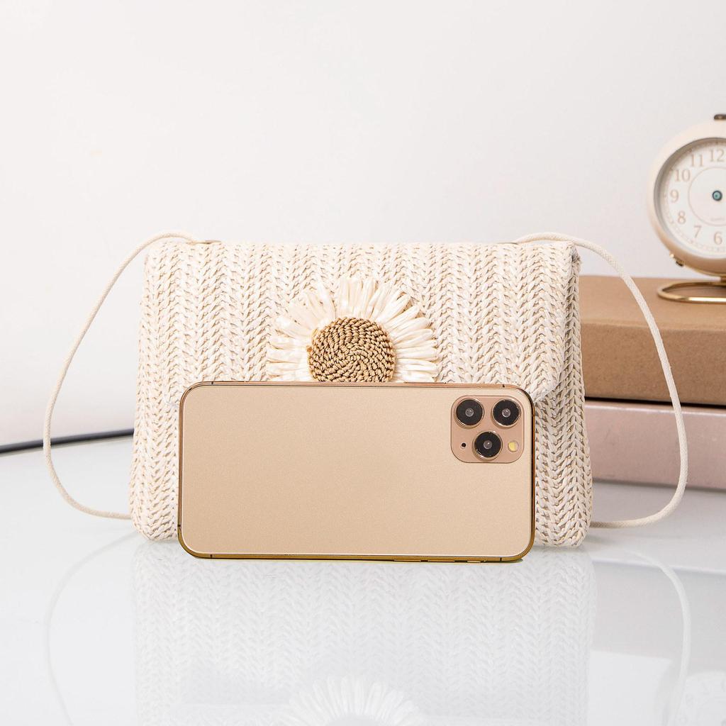 Модная плетеная сумка-мессенджер через плечо большой вместимости ручной работы с клапаном, богемная сумка кроссбоди для женщин KTY