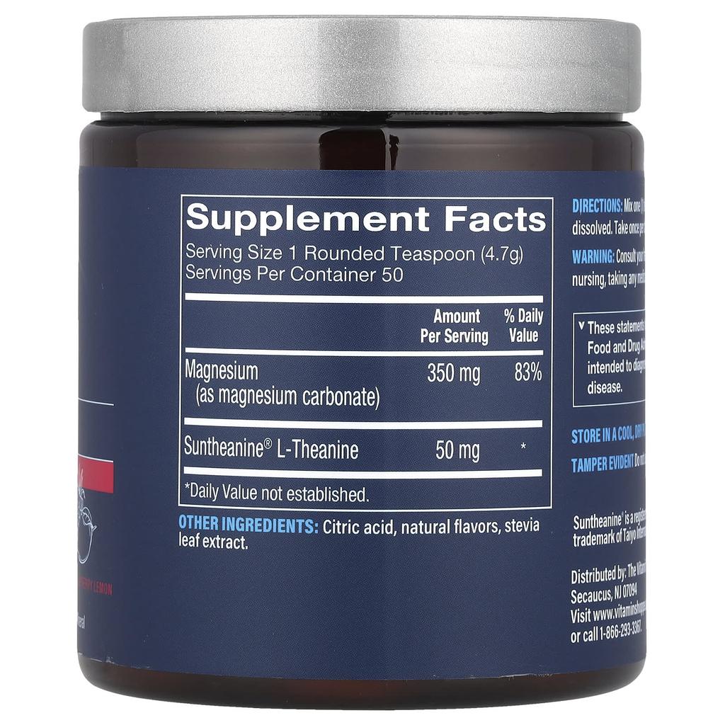 Magnesium Relax, Raspberry Lemon Flavor, 235G(8.5Oz)