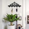 1pc Stylish Decorative Wall Rack - Metal, Wall Mounted with Hook, Ideal for Hanging Keys and Coats At Home