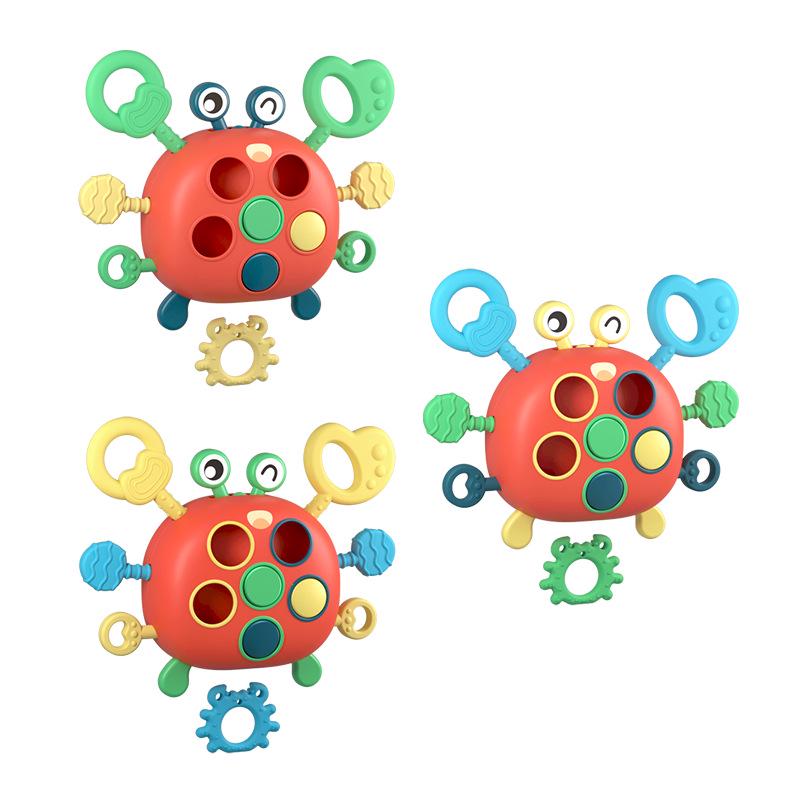 Музыкальная игрушка «Краб» для развития мелкой моторики у малышей, 6+ месяцев