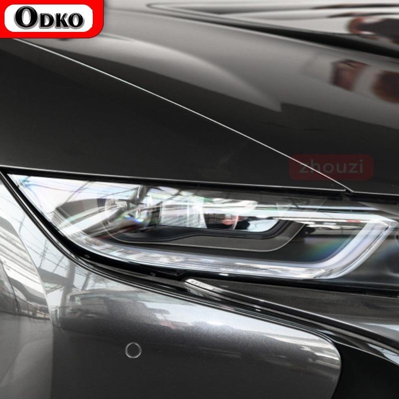 For BMW i8 2014- 2 Pcs Car Headlight Tint Black Vinyl Protective Film Protection Transparent TPU Sticker Accessories