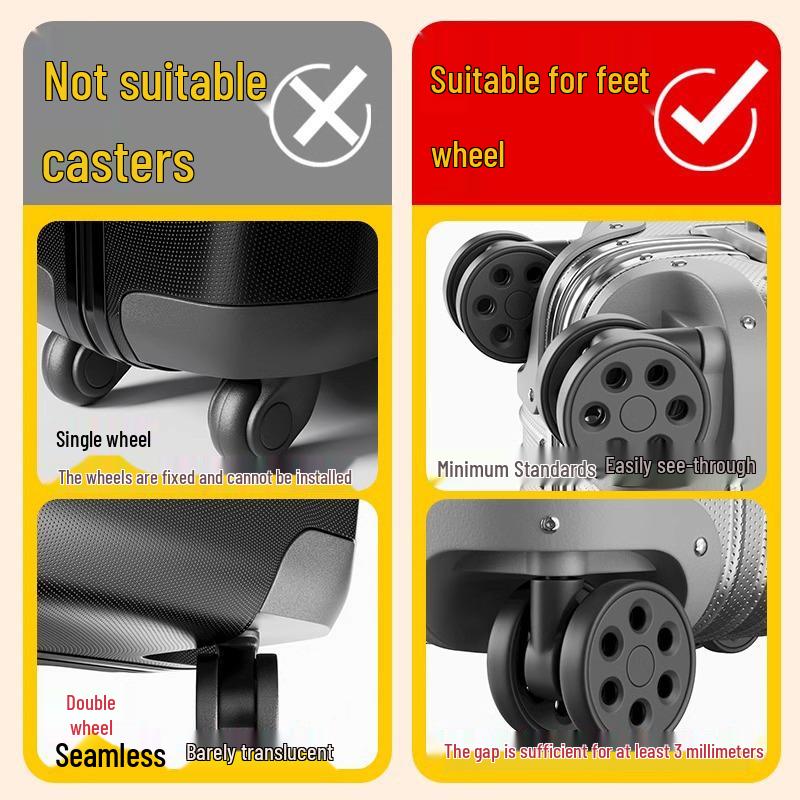 Универсальный бесшумный силиконовый чехол на колеса для багажа - Защитный аксессуар для чемодана