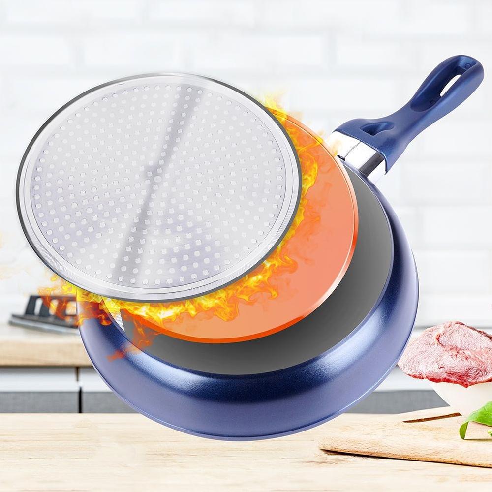Orion 26 cm Navy Blue Cast Aluminum Frying Pan with Diamond Non-Stick Coating