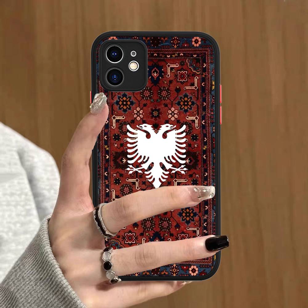 Албания Албанцы Флаг Чехол для телефона Для IPhone 16e 16 15 14 13 12 11 Pro Max X XS Max Plus Матовый Прозрачный