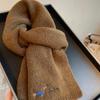 Hot-selling Embroidered Scarves, Cartoon Puppy Scarves, Popular Solid Color Autumn and Winter Scarves