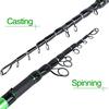 Спиннинговая/кастинговая удочка, высокоуглеродистая телескопическая удочка 1,8 м/2,1 м для морской рыбалки на карпа