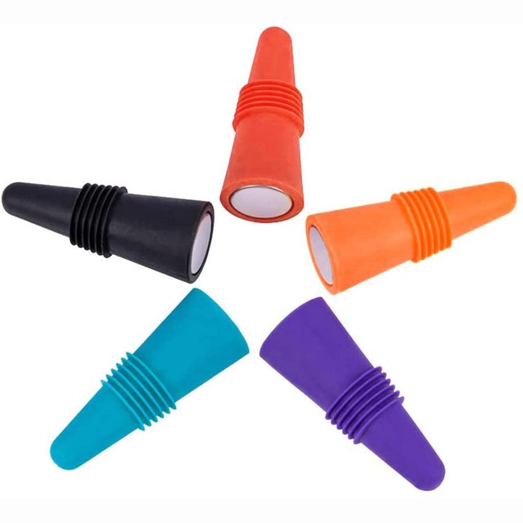 5 шт. многоразовые силиконовые пробки для бутылок вина, пробки для бутылок напитков, пробки для вина