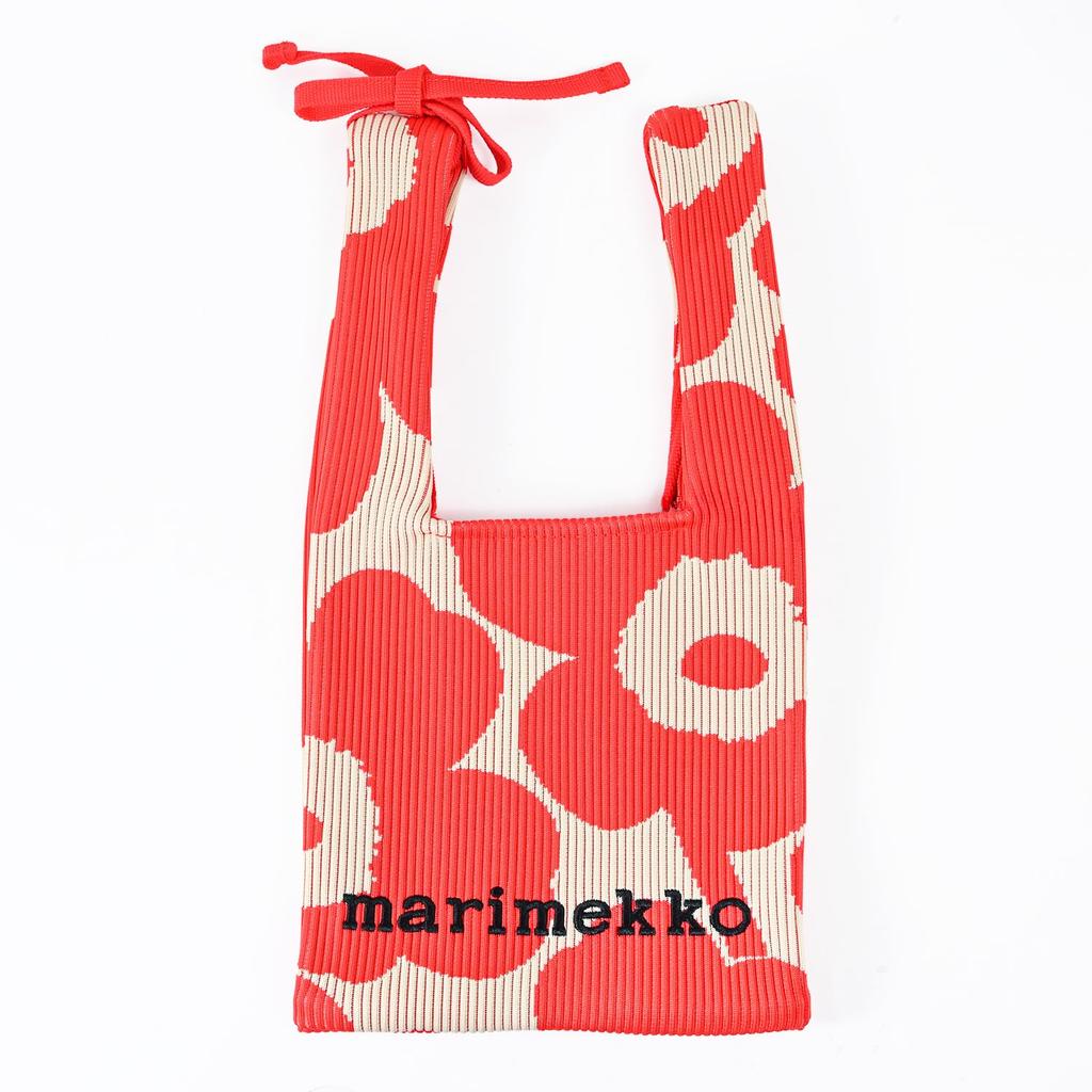 Вязаная мини-сумка Marimekko, Unikko Кораллово-красный, 94145 094145 380, Скандинавский дизайн [Товар]