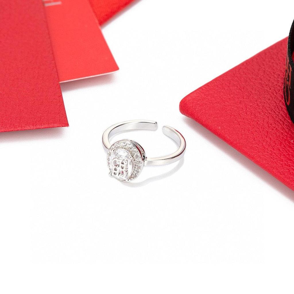 CHHC Adjustable Women's Cubic Zirconia Ring with Gift Box