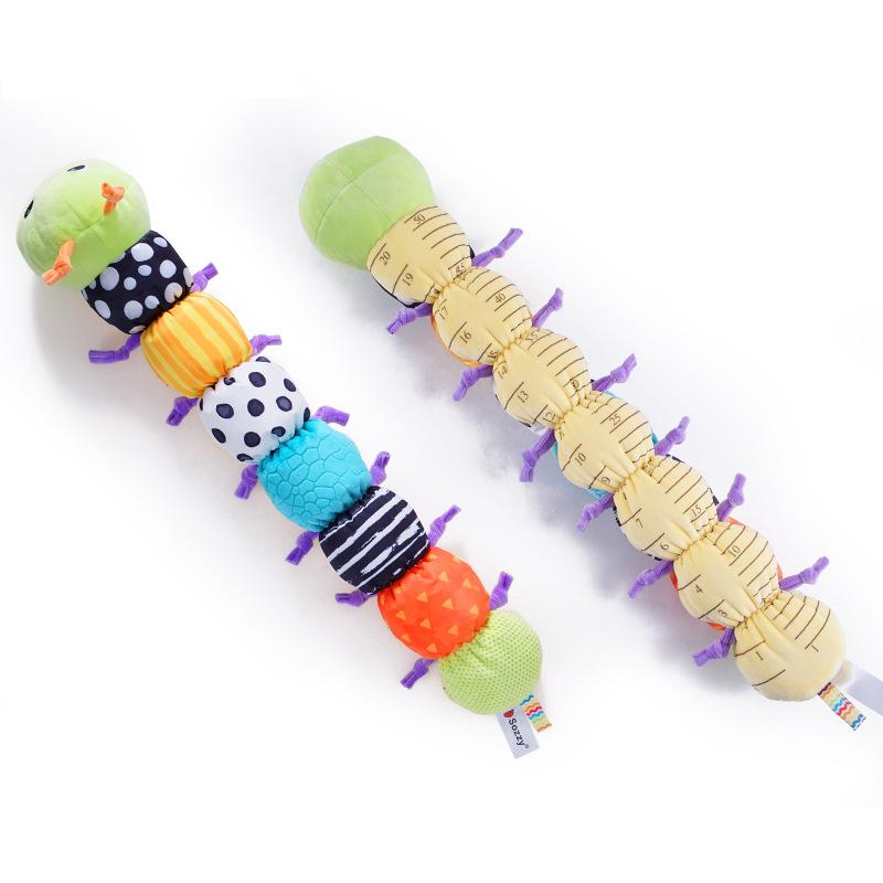 Musical Caterpillar Stuffed Animal Toys Infant Soft Plush Toy with Multi-Sensory Crinkle,Rattle & Textures for Babies 0-12 Months Newborn Children