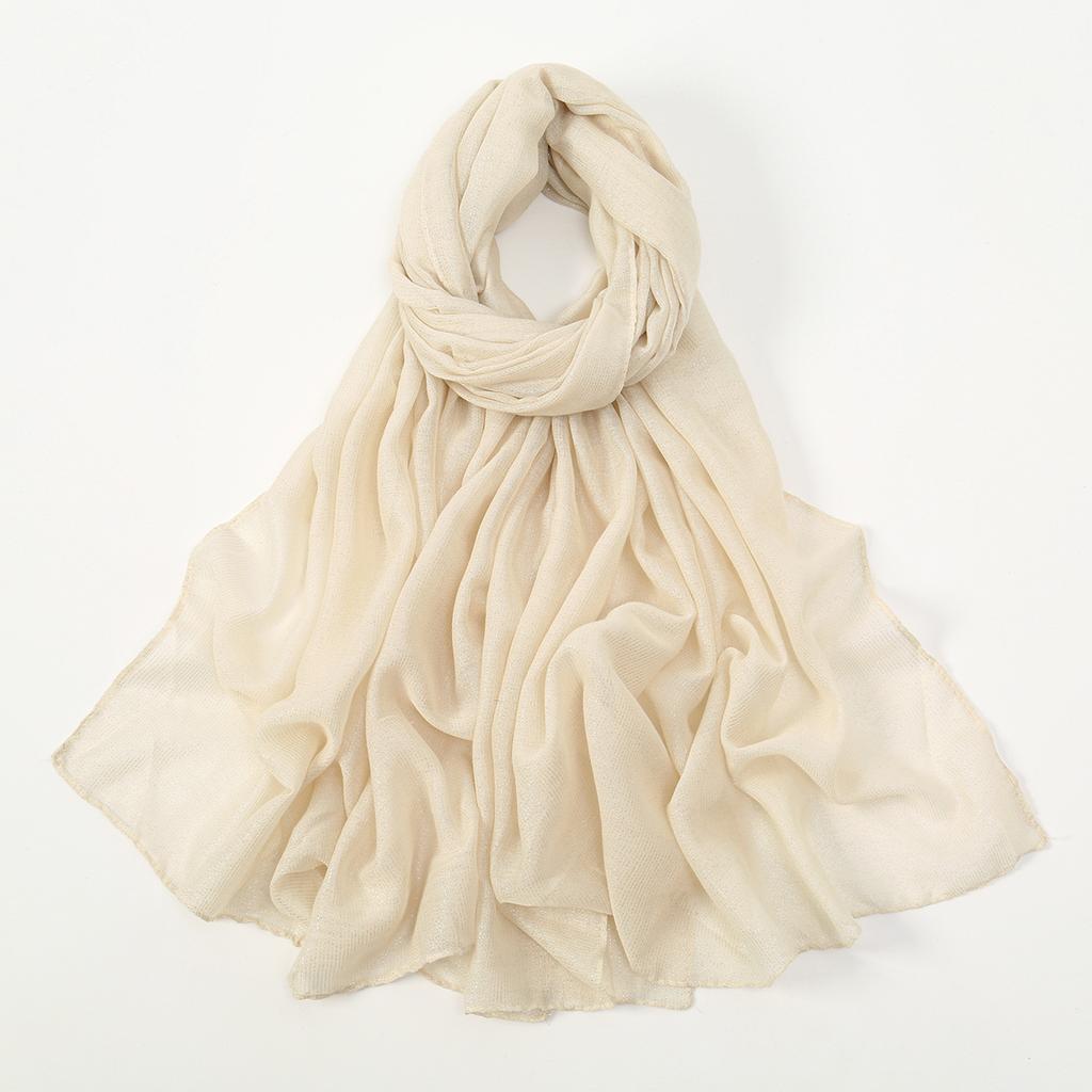 Big Size Pleated Shimmer Cotton Hijab Scarf For Women Muslim Long Shawls Solid Headscarf Wraps Islamic Headband Turban 180*90cm