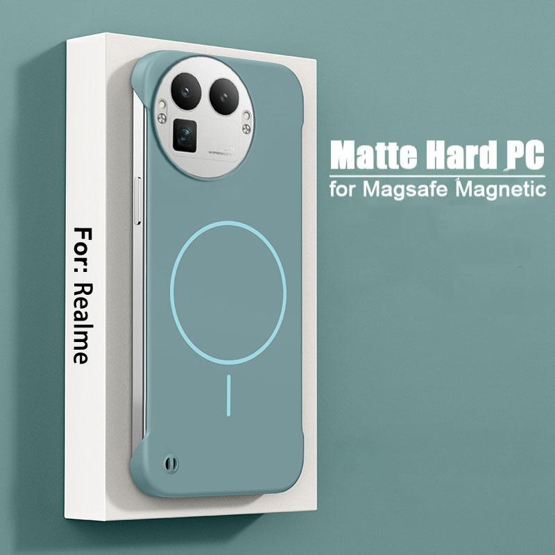 Чехол MagSafe без рамок для Realme GT 8 Pro, ультратонкий, безрамочный, жесткий, из поликарбоната, магнитный чехол для Realme GT8 GT 8 Funda