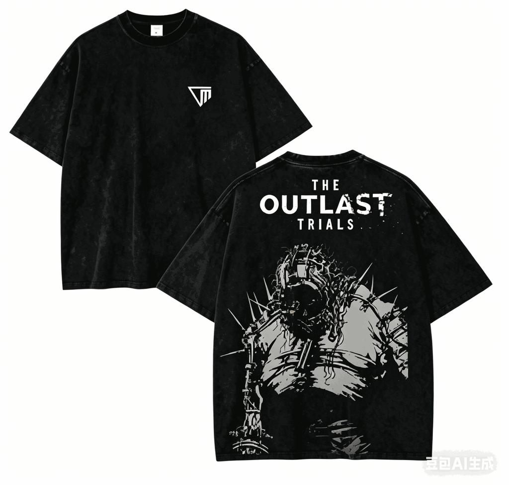 Хлопковая футболка The Outlast Trials 2026 Новая модель Рубашка Одежда с индивидуальностью Одежда на весь год Короткая Ретро Мода Горячий продукт