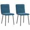 VidaXL Dining Chairs Set of 2 Blue Velvet, Chair, Living Room Chair, Accent Chair, Kitchen Chair, Dining Room Seat 4101219
