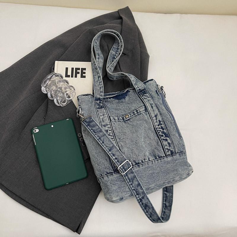 Сумка-тоут из денима, женская сумка на плечо, винтажная сумка