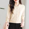 Ранняя весна Новая женская рубашка с воротником-поло Жаккардовая свободная рубашка с длинными рукавами Темперамент Топ для поездок на работу