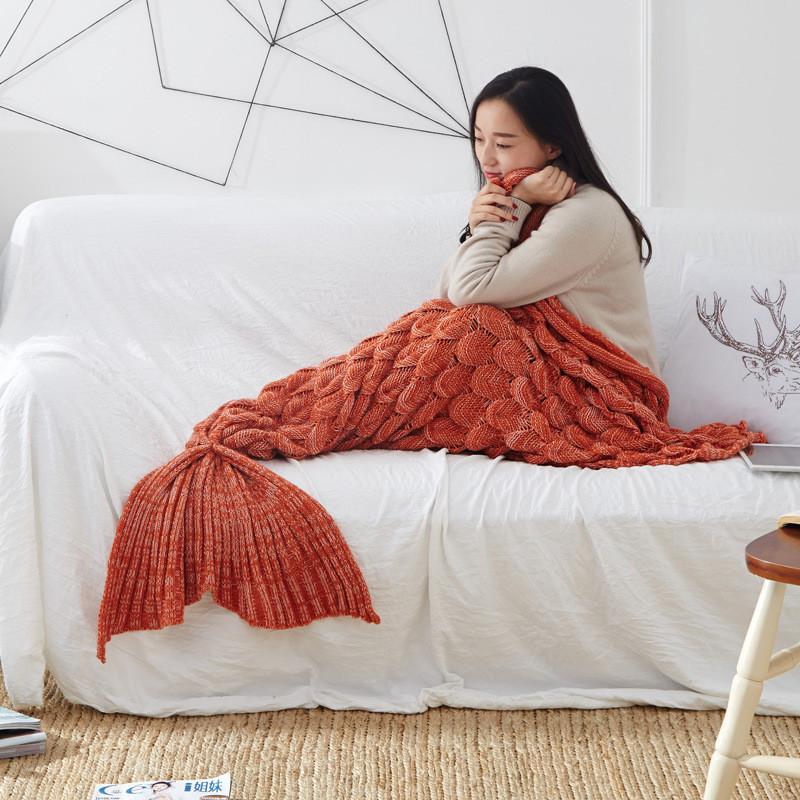 Mermaid Tail Blanket For Teens With Faux Cashmere Material Cozy Gift For Spring And Autumn Use
