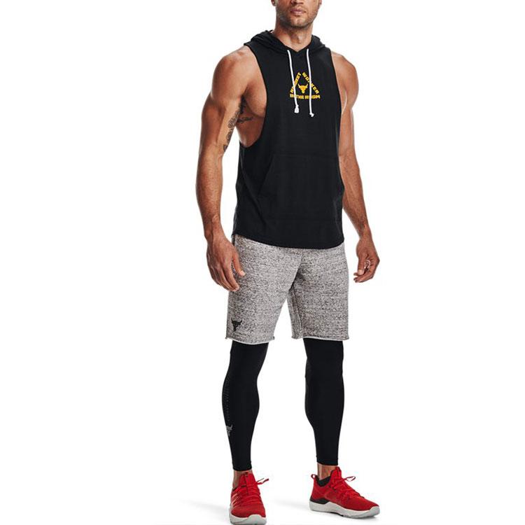 Under Armour Проект повседневный тренировочный свободный спортивный жилет с капюшоном мужские жилеты черный 1367117-001