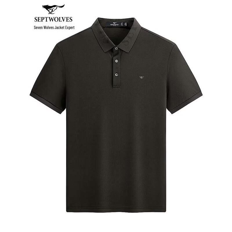 Мужская однотонная рубашка-поло с коротким рукавом в стиле business casual