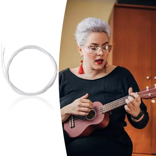 Ukulele String Set | Set of 4 Tenor and Soprano Ukulele Strings, Nylon Ukulele Strings for Beginners, Easy On the Fingers, Sweet Tone for Standard Uku