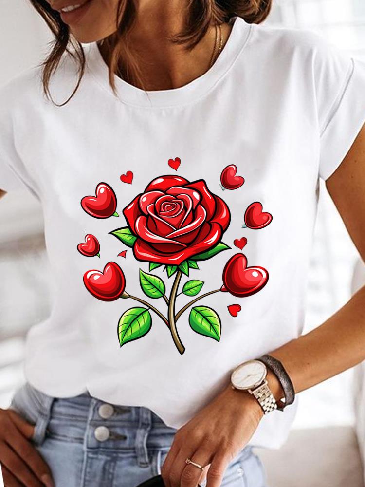 (Азиатский размер) Одежда Футболка Модная Футболка бабочка тренд милый Принт Леди Женская Повседневный Топ Короткий Рукав Женские Графические Футболки