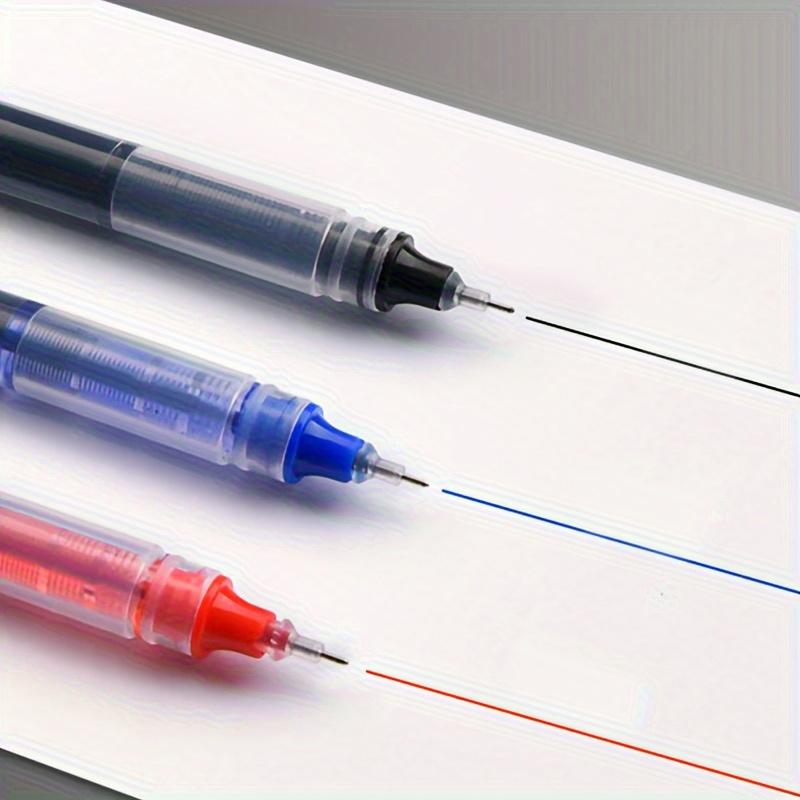 50pcs Quick-Dry 0.5mm Fine Tip Rollerball Pens, Lightweight Plastic Visible Ink Writing Pens, Suitable for School and Office