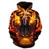 Flame Tiger Lion 3D Print Men's Hoodie Sweatshirt Spring Autumn New Style Hoodies Cartoon Casual Pullover Hoddies Couple Pullover