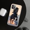 Animal Black Horse Phone Case Cover for iPhone 18 11 12 13 Mini 14 15 Plus 16 Pro Max 17 Air 7 8 + SE Art Customized Fundas 11 12 1