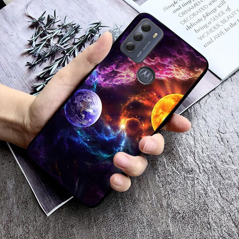 Чехол с космическим астронавтом Moon Stars для Moto G84 G23 G24 G31 G32 G41 G51 G52 G53 G54 G71 G82 G42 G62 G200 G Play G Stylus